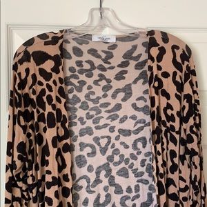 NWOT kimono duster in cheetah print